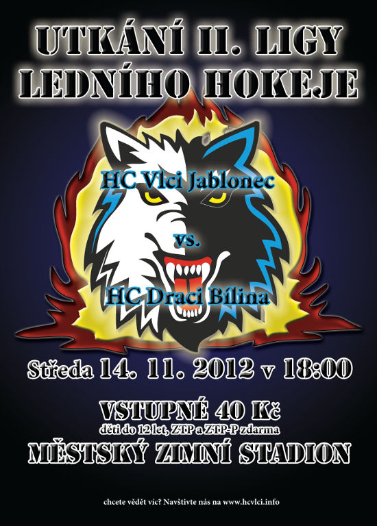 plakát pro fanklub HC Vlci Jablonec