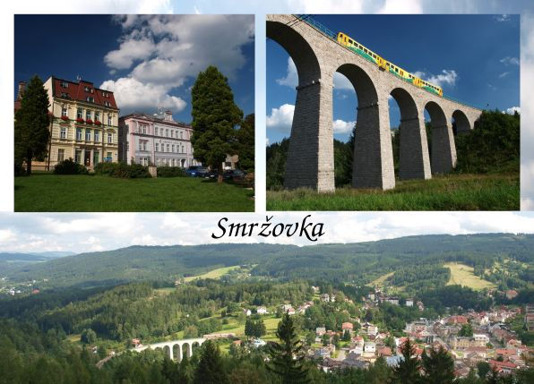 pohlednice s motivem města Smržovka